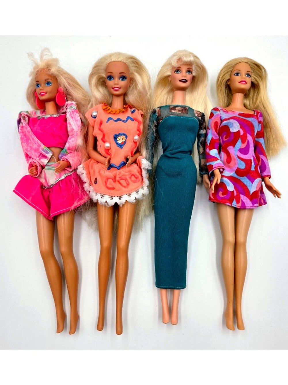 Barbie Doll Lot Paint N’ Dazzle Hollywood Nails Mattel 4 Dolls Read
